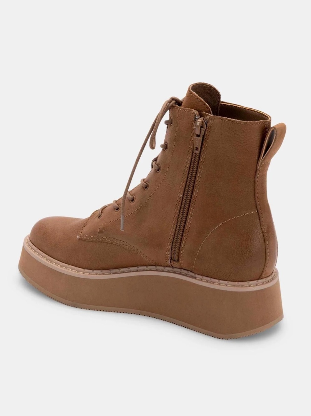 DOLCE VITA Brown Platform Lace-Up Ankle Boots